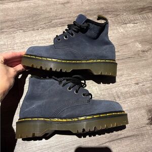 Women’s Dr. Martens Blue Velvet Boot 6